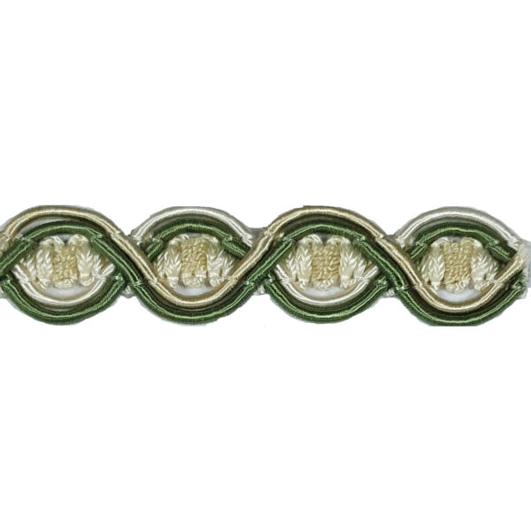London Eye Braid - Colour. 7080 Green/Cream