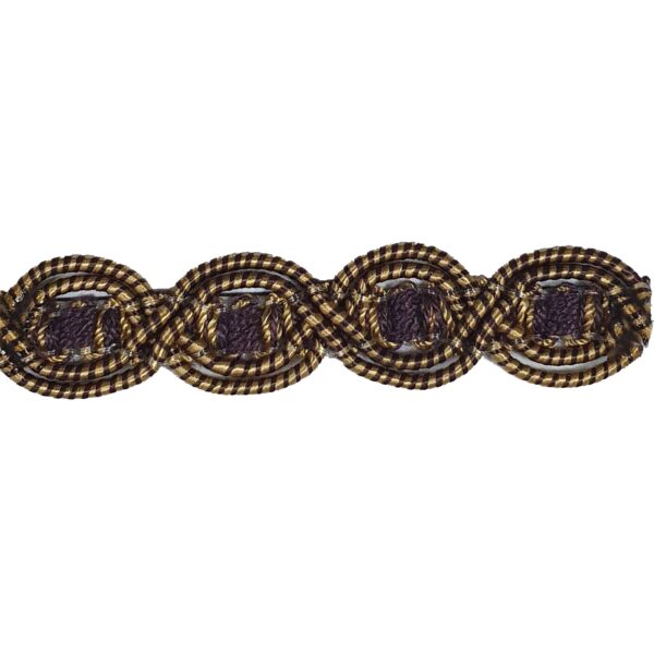 London Eye Braid - Colour. 7094 Gold/Purple