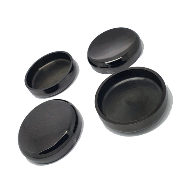 Black Chrome Castor Cups