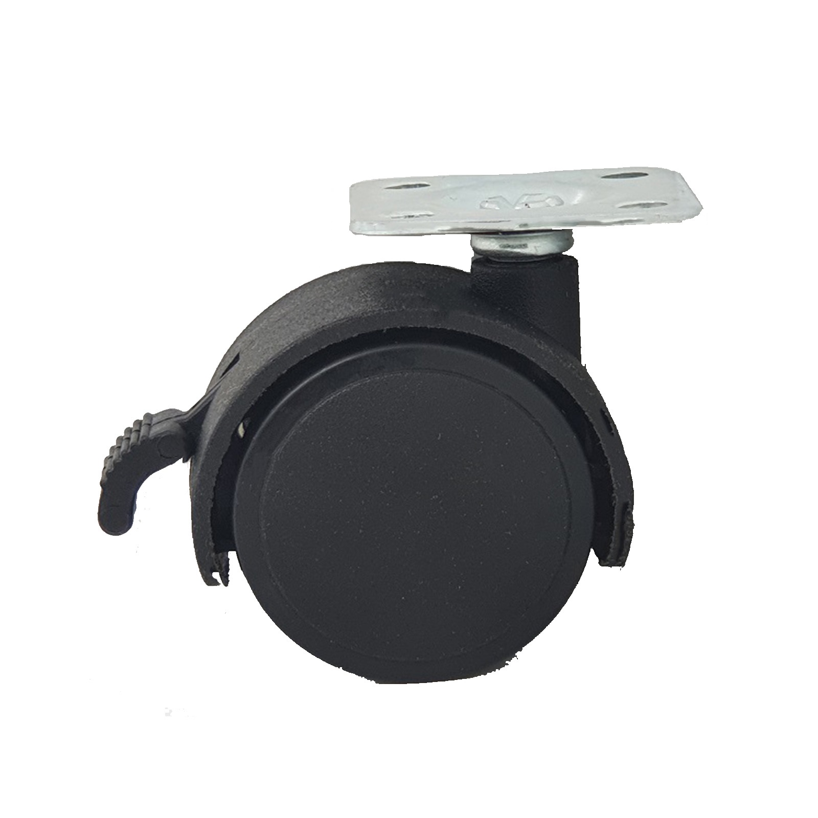 Twin Wheel Black Nylon Castors - Image 2